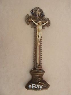 Superb And Rare Crucifix Napoleon III And Crown Of Thorns Late 19th Century