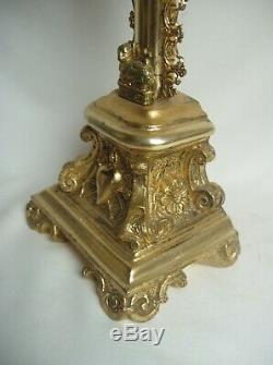 Superb Crucifix Gilded With Gold Leaf Louis Philippe Era