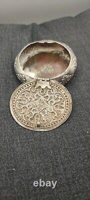 Superb Indian silver tobacco box 1900s 24g