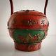Superb Large Antique Basket (wedding), Wooden, Low Relief Decoration, China Xix