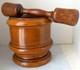 Superb Large Mortar & Pestle In Turned Wood, Herbalist, Apothecary. 19th Century