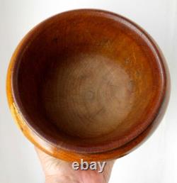 Superb Large Mortar & Pestle in Turned Wood, Herbalist, Apothecary. 19th Century