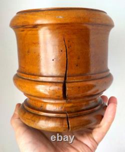 Superb Large Mortar & Pestle in Turned Wood, Herbalist, Apothecary. 19th Century