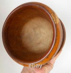 Superb Large Mortar & Pestle in Turned Wood, Herbalist, Apothecary. 19th Century
