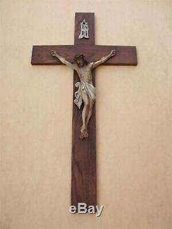 Superb Large Napoleon III Wooden Wall Crucifix