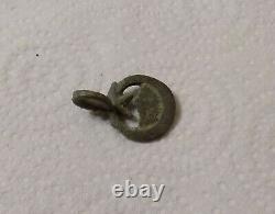 Superb Moon And Star Crescent Belt Tip / Medieval / Silver Iron