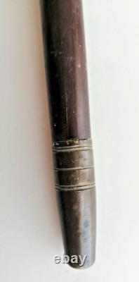 Superb antique mahogany cane with a beautiful carved knob, 19th century faun decoration