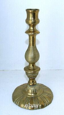 Superb bronze torch candlestick 17th century Louis XIII-XIV 23cm