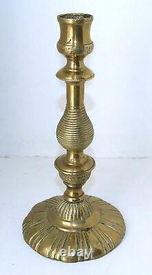 Superb bronze torch candlestick 17th century Louis XIII-XIV 23cm