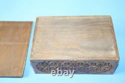 Superb carved wooden BOX with beautiful decoration, Folk Art