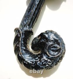 Superb cast iron ram-head door knocker