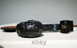 Superb cast iron ram-head door knocker