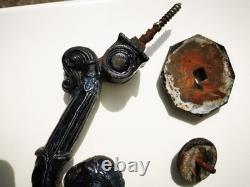 Superb cast iron ram-head door knocker