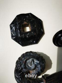 Superb cast iron ram-head door knocker