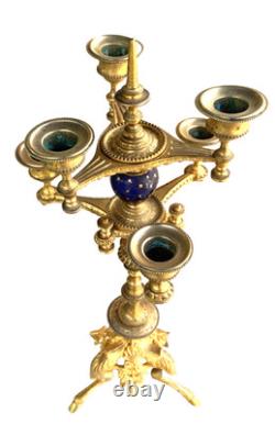 Superb large gilt bronze centerpiece chandelier, Napoleon III, 19th century, 6 arms