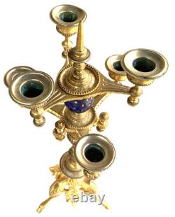 Superb large gilt bronze centerpiece chandelier, Napoleon III, 19th century, 6 arms