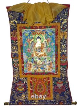 THANKA Buddhist Art of Tibet represents Buddha SHAKYAMUNI dimension 68/118 c
