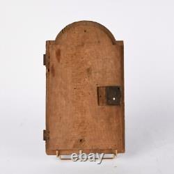 Tabernacle door Christ on the cross carved wood 18th century folk naive art brut