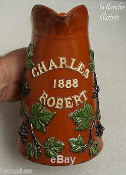 Tara Pitcher Savoy Wine Glazed Earthenware Robert Charles 1888