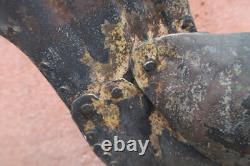 Three Ancient Beautiful Copper Riveted Rooster Weathervane
