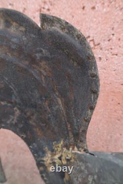 Three Ancient Beautiful Copper Riveted Rooster Weathervane