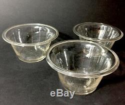 Three Large Jam Jars Blown Glass Eighteenth Nineteenth Antique Glass (8)