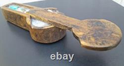 Tibetan Earring Pendant, Turquoise, Gold-Plated Brass, Mother of Pearl, Lhasa Sochi