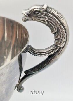 Translation: Antique large fish-shaped wedding cup chalice goblet dish