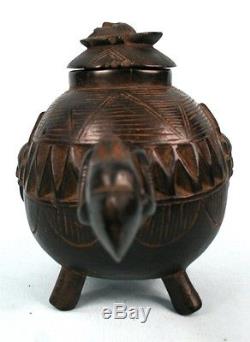 Tribal African Art Senufo Senufo Ointment Bottle Extreme Finish 36 Cms