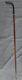 Unusual Antique Cane Napoleon Iii With Forged Iron Handle And Whistle