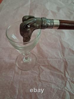 Unusual antique pouring cane (absinthe, St Raphaël, Byrrh)