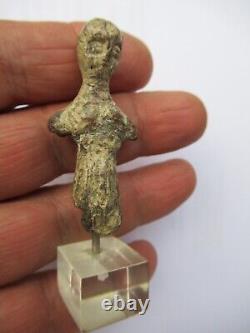 VERY RARE AUTHENTIC 50 mm HIGH LEAD FROM SEINE, APPROXIMATELY XIX CENTURY POPULAR ART