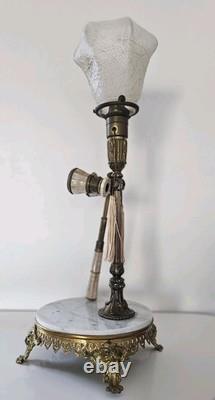 Very RARE Bronze Lamp with Inlaid Mother-of-Pearl Binoculars / Cabaret Paris