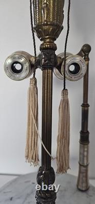Very RARE Bronze Lamp with Inlaid Mother-of-Pearl Binoculars / Cabaret Paris