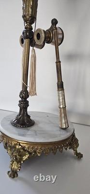 Very RARE Bronze Lamp with Inlaid Mother-of-Pearl Binoculars / Cabaret Paris
