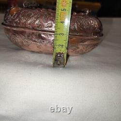 Very Rare Antique Handmade Persian Copper Beggar's Bowl