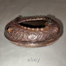 Very Rare Antique Handmade Persian Copper Beggar's Bowl