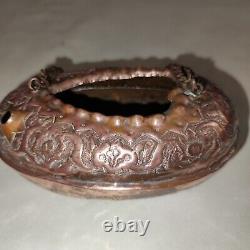 Very Rare Antique Handmade Persian Copper Beggar's Bowl