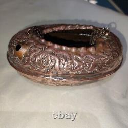 Very Rare Antique Handmade Persian Copper Beggar's Bowl