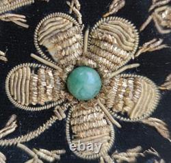 Very Rare Car Like New Handbag and Belt with Gold Thread and Stones