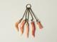 Very Rare Antique Lucky Charm With 4 Cornicello And 1 Red Coral Figa, Sicily, 19th Century