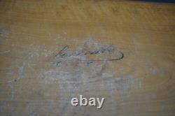 Vintage olive wood document holder, souvenir from Nice, Sorrento marquetry