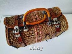 Vintage woven market basket