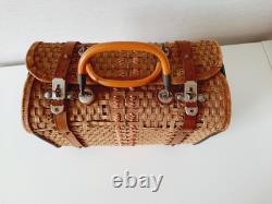 Vintage woven market basket