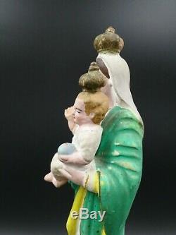 Virgin Mary Statuette Provencale Santibelli Beginnings Xixth Century Popular Art