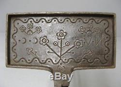 Waffle Iron. Mold Forgotten Wedding Wrought Iron 18th-19th. Seal Of Solomon