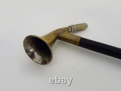 Walking cane with wooden hunting horn system, early 20th century