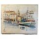 Watercolor Painting Saint Tropez 30x24 Cm Signed Pelletier Expressionism