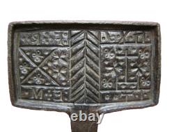 Wedding Wafer Mould. 18th-Century Wrought-Iron Waffle Iron