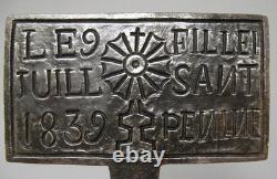 Wedding Waffle Iron, in Wrought Iron, 19th Century. Waffle Mold